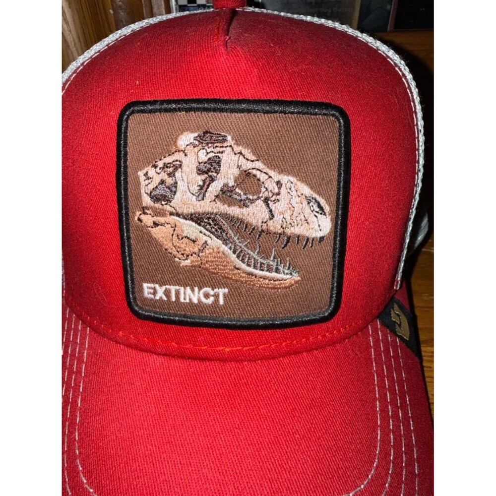Goorin Brothers Trucker Hat with “Extinct” Dinosaur Skull Patch - Picture 3 of 10